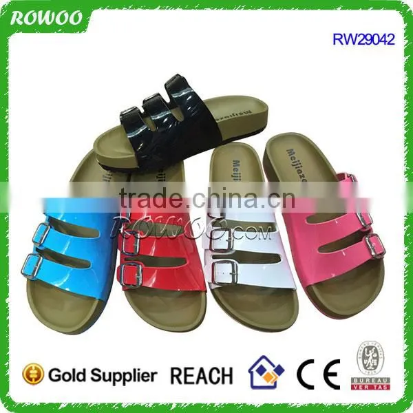 New Style Buckles Design Cork OEM Women Slippers photo-2