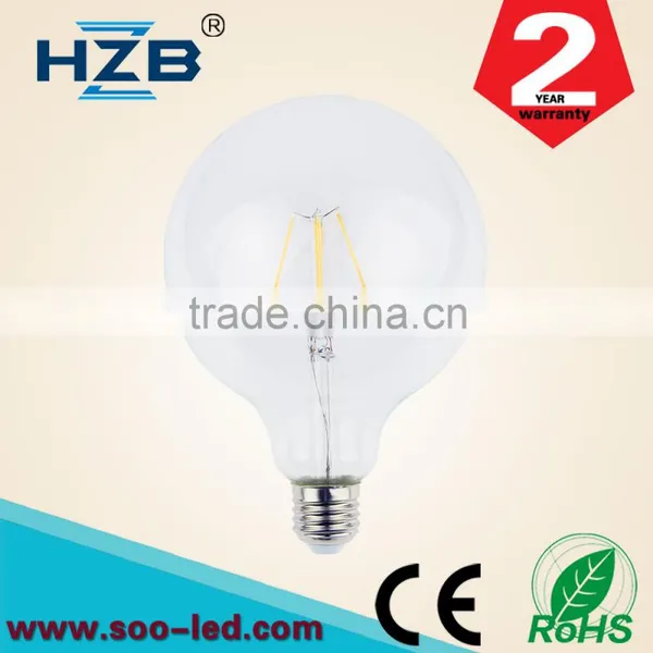 Clear Glass E27 Dimmable 4W 6W G95 G125 LED 12v DC Filament Bulb photo-2
