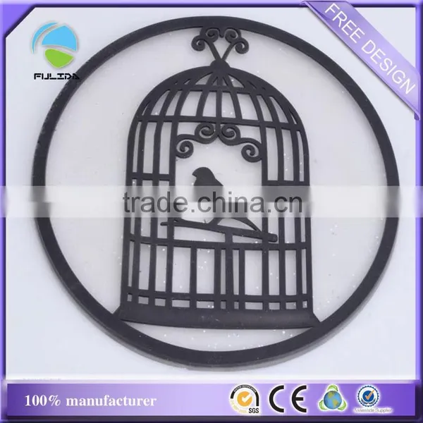Birdcage Soft PVC Rubber Out-of-shape Mixed Pack Tea Drink Coaster photo-2