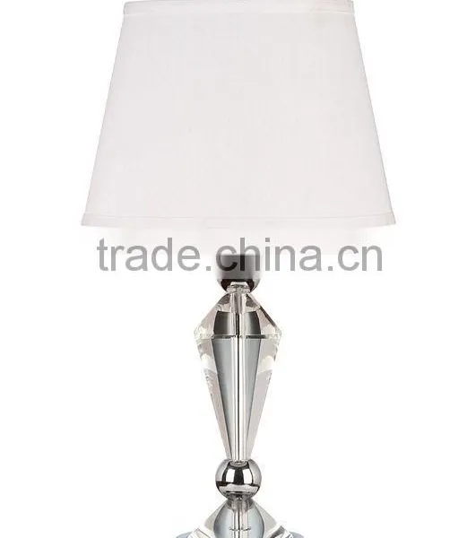 H26.5" Crystal and Chrome Table Lamp