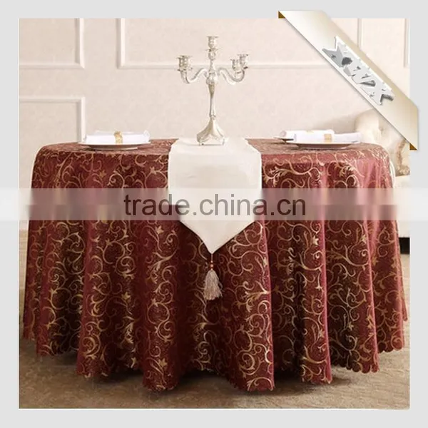 TC-137 Factory Wholesale 100% Polyester Wedding Rosette Table Cloth photo-3
