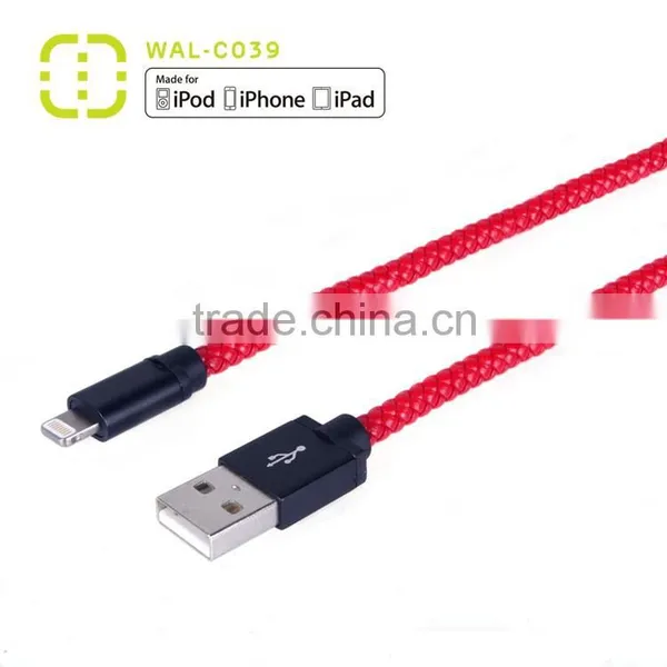 Walnut Mfi Leather Cable for Iphone6/iPhone6 Plus/iPhone5s photo-4