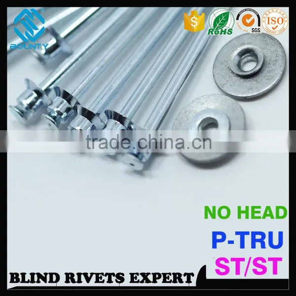 HIGH QUALITY DOUBLE CSK COUNTERSUNK STEEL P-T BLIND RIVETS FOR PC BOARDS photo-3