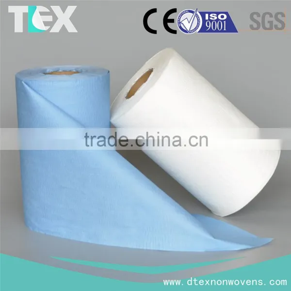High Water Absorption Cloth Rolls Blue Wiping Paper Cleaning Wipes Nonwoven Fabric photo-3