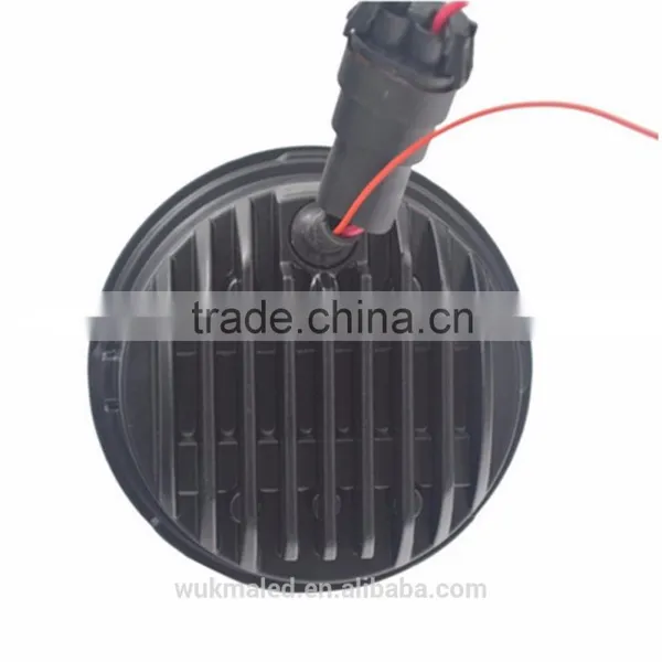 4-1/2" Halo Black LED Auxiliary Spot Fog Passing Lights Lamps Pair Harley Motorcycle photo-6
