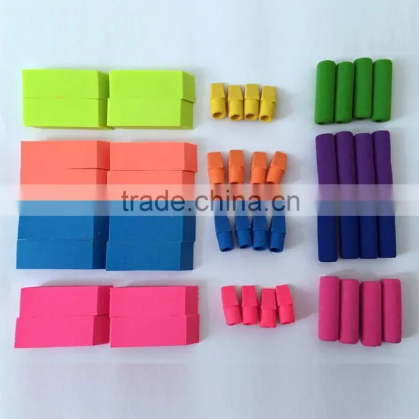 Funny Office and School Supplies Promotional Custom Cheap Colorful Rubber Pencil Grips, Erasers and Toppers Novelty Stationery photo-2
