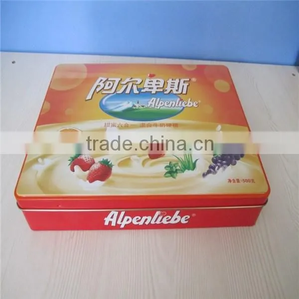 wholesale rectangular shaped candy tin box