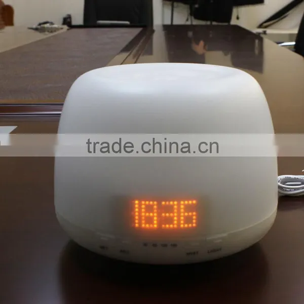 400ml Clock Ultrasonic Cool Mist Humidifier With Lamp