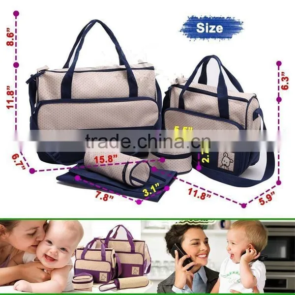 25 Years Factory Experience Cheap Price 5 Pcs Diaper Bag for Mummy Bag Promotion photo-5