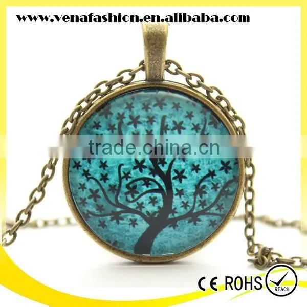 Long Chain Cheap Price Gold Tree of Life Pendant Necklace photo-6