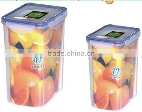 Colorful 2pcs Plastic Stackable Fresh Food Storage Container With Lid photo-2