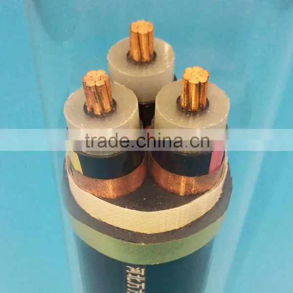 Three-core 1.8/3kV Stranded Copper Conductors Pvc Insulated Power Cable