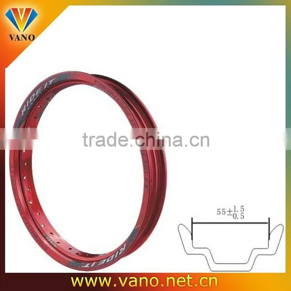 Red Aluminium 17" Dirt Bike Wheels Rims