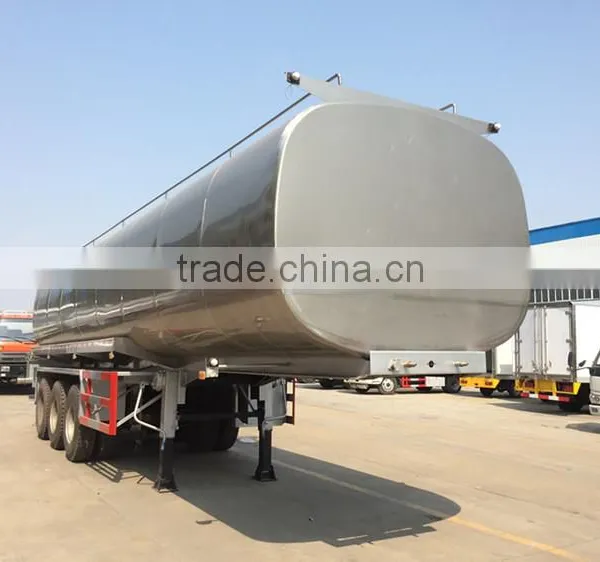 40cbm-46cbm Stainless Steel Edible Oil Tank Semi Trailer photo-2