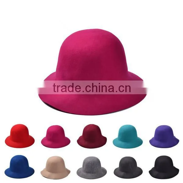 Wide Brim Wool Felt Floppy Hat photo-2