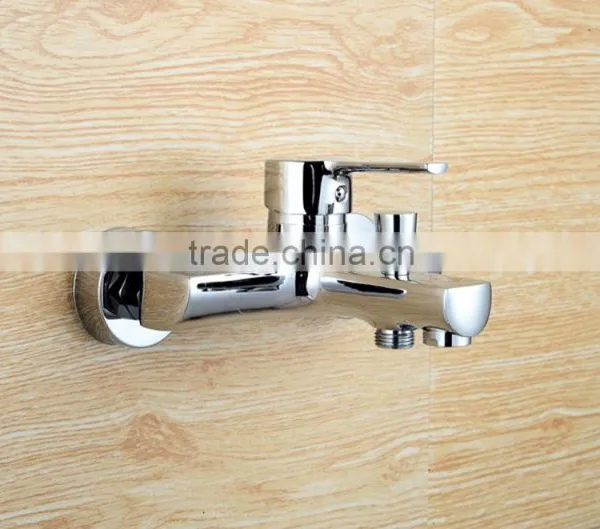 QL-0980 Best Discount Brass Wall Mounted Bathroom Bath Shower Mixer With Stainless Steel Tube