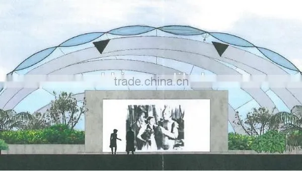 Air-supported ETFE Cushion Roof System for Tunnel Exist Canopy and ETFE Pillow photo-4