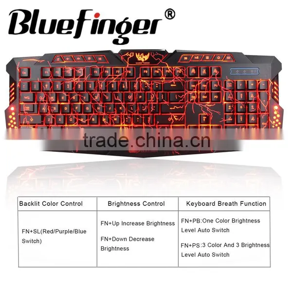 USB Wired Russian English Layout Backlit Computer Gaming Keyboard photo-3
