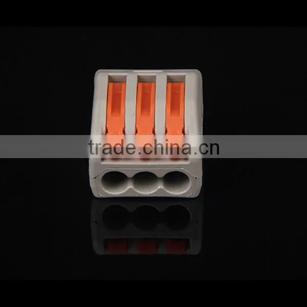 3P Electric Cable Wire Connector Reusable Spring Lever Terminal Block photo-6