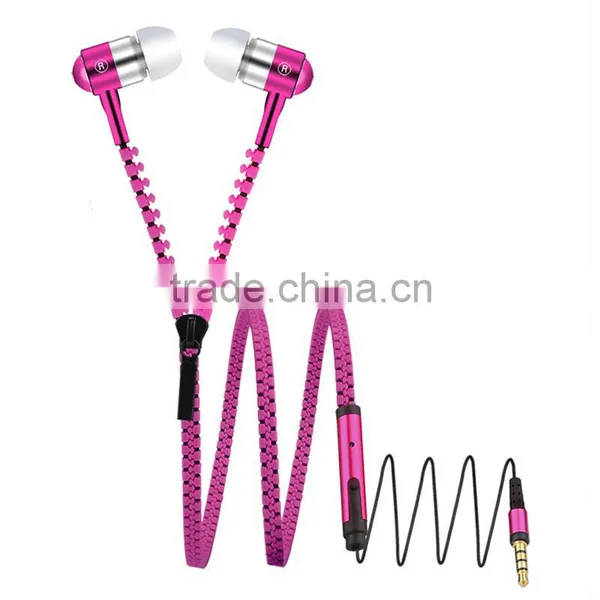 Newest Design Hot Selling Zipper Headphones Zipper Earphone for Mobile Phone photo-4