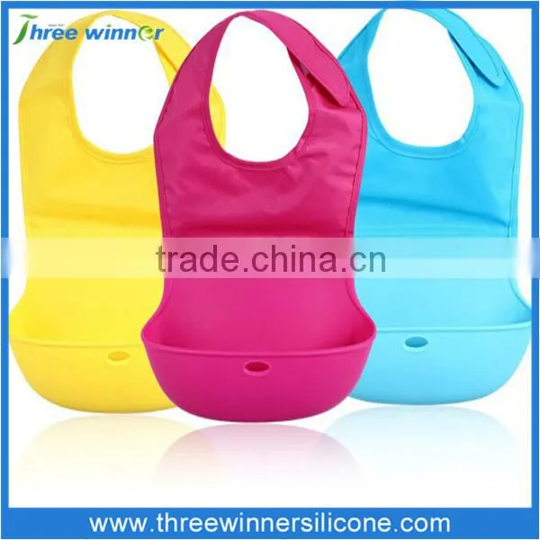 Cheap Wholesale Silicone Bib Waterproof Baby Bib photo-3
