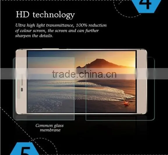 High Transparency 0.3 mm Anti Scratch Tempered Glass for Huawei p8 Screen Protector photo-3