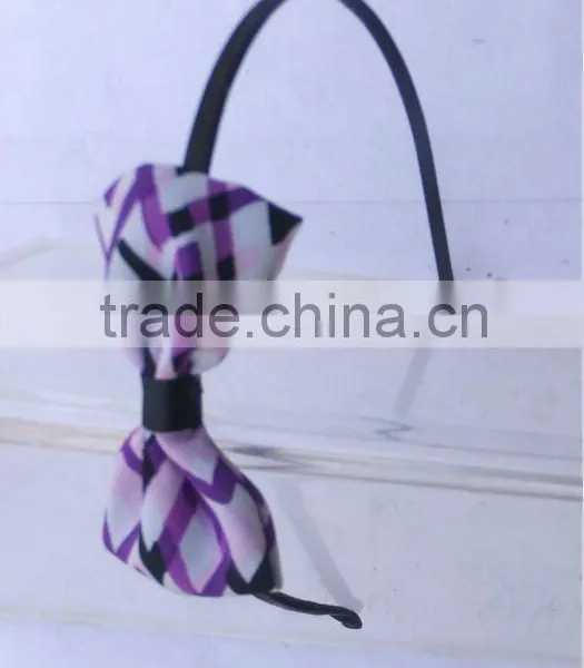 Cute Wire Printed Fabric Bow Hairbands