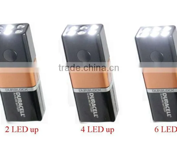 New 9V Battery Police LED Torch Flashlight Heating Torch
