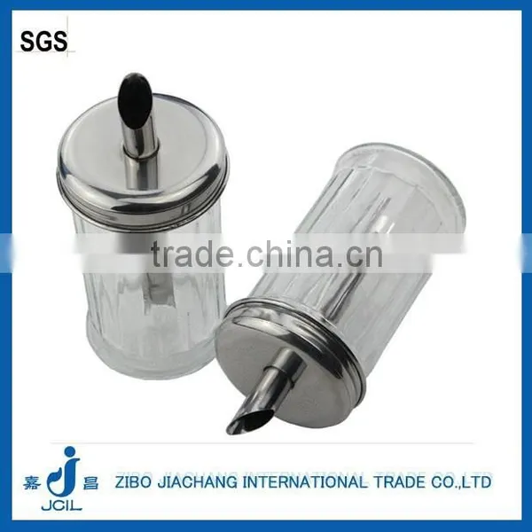 Clear Cylinder Big Glass Salt and Pepper Shakers photo-6