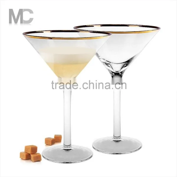 Handmade Fancy Martini With Gold Sliver Rim photo-3