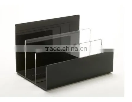 Desktop Letter, Mail, File Organizer; Sorter for Makeup Palettes, Folders; Tabletop Charging Station Acrylic(FC-B-125)