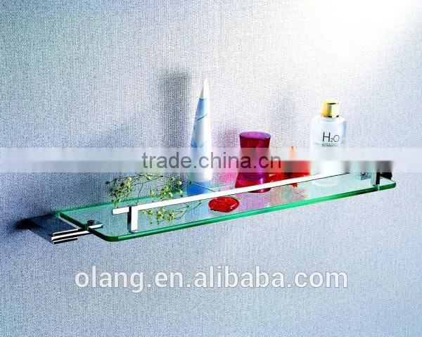 Bathroom decorative glass shelf
