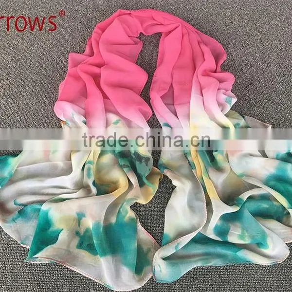 Made in Yiwu China Cheap Silk Scarf Shawls for Fashion Latest Ladies and Women photo-3