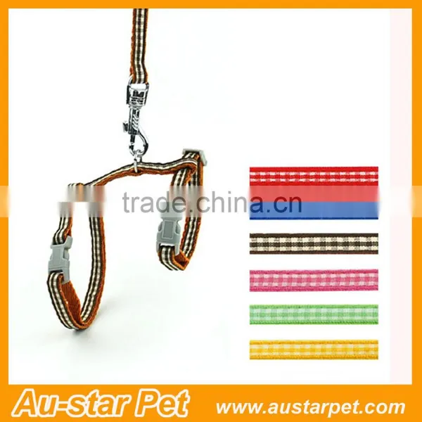 Grid Markings Factory Price Nylon Cat Pet Harness / Leashes photo-3