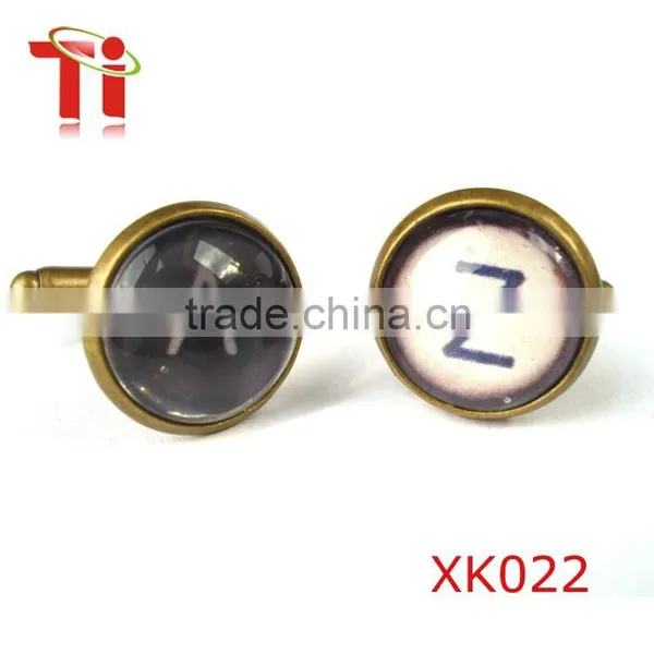 Fathers Day Gift-Typewriter Cufflinks, Black or White Typewriter Key Cufflinks
