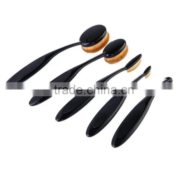 Hot Selling Toothbrush Shape BB Cream Fundation Oval Makeup Brushes for 5pcs photo-2