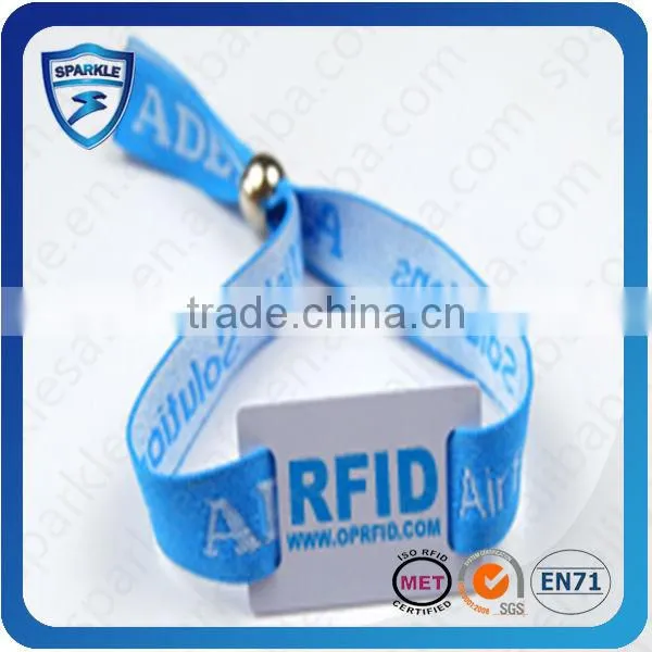 Hot Sell Rfid Fabric Wristband With Plastic Fastener photo-3