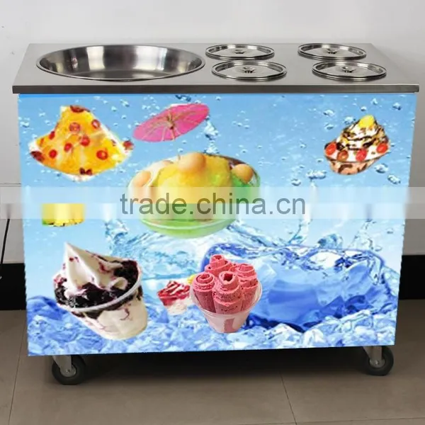 Commercial Fruit Fried Ice Cream Machine photo-3