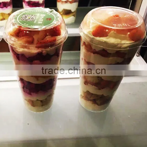 Round Lid Disposable Ice Cream Plastic Cup photo-2