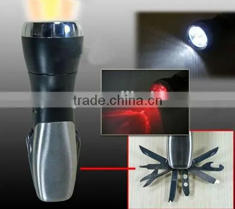 Cool Camping 1W high power led flashlight torch/led rechargeable flashlight with tools/led flashlight