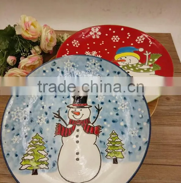 Haonai High Quality Promotion Christmas Bone China Plate photo-2