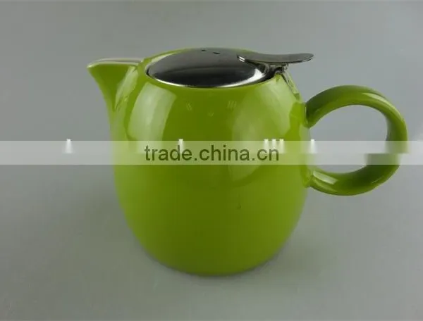 Stock Glazed Ceramic Teapot With Iron Cover With Cheap Price photo-2