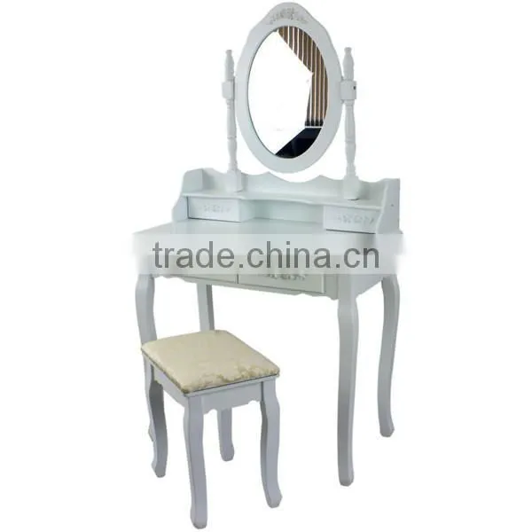 Bedroom Furniture Wooden Dreser White Color K/D Dresser With Chair Hot Sell Many Items To Choose photo-3