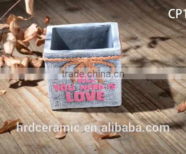 Popular Envoirmental Cement Decorative Plant Pots Indoor photo-6