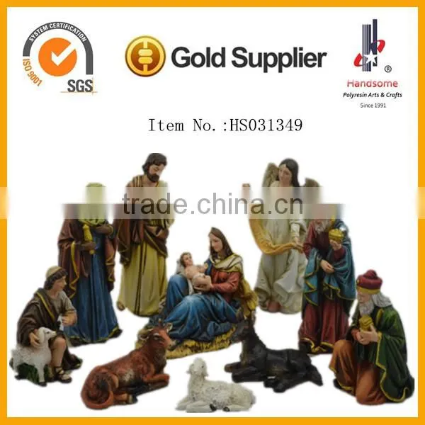 Fashion Color Resin 12 Inch Antique Christmas Nativity Sets photo-2