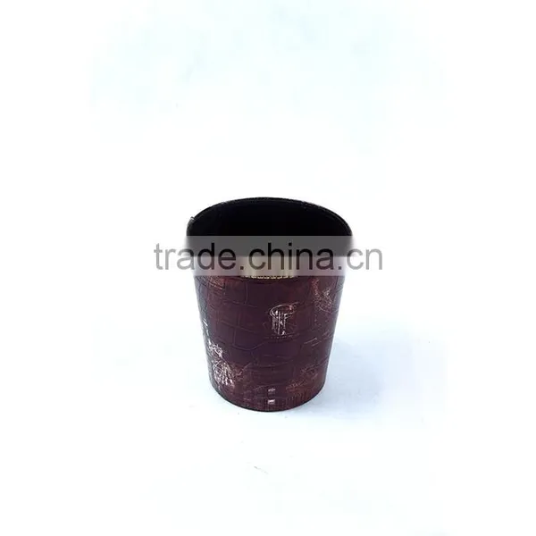 High Quality Waste Bin Faux Leather Trash Can For Home/Office/Hotel photo-3