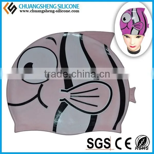CUSTOMER PRINTING SILICONE SWIM CAP IN KINDS OF COLOR photo-3