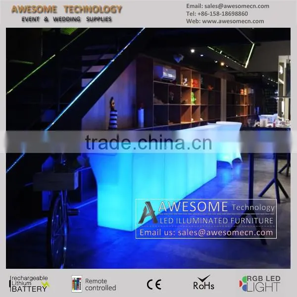 Led Lighting Color Changing L-shape Bar Counter for Club Reception (BC110) photo-4