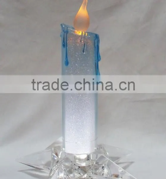 Clear Acrylic With Shiny Paper LED Candle Lighting Indoor Christmas Decorations photo-2