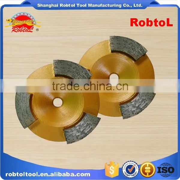 70mm Three 3 Segment Diamond Grinding Wheel Abrasive Polishing Disc for Concrete Granite Marble Double Cup Wheel photo-3